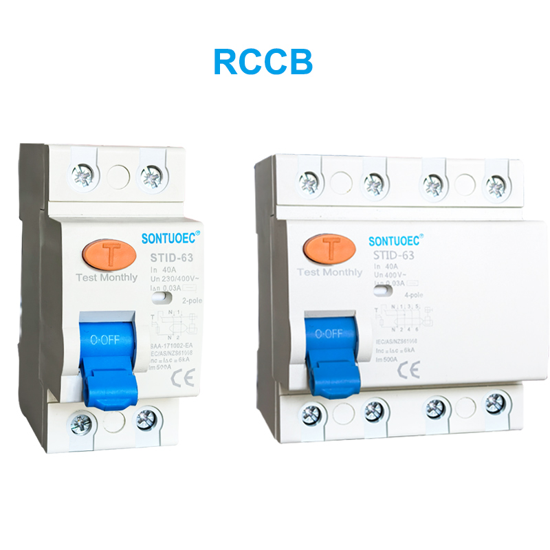 STID-63 సిరీస్ RCCB 230V 63A అవశేష ప్రస్తుత సర్క్యూట్ బ్రేకర్