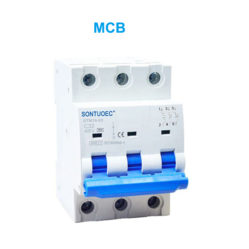 STM16-63 మినియేచర్ సర్క్యూట్ బ్రేకర్ 6KA 1P 2P 3P 4P 16A 230/400V MCB